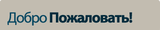 Добро пожаловать